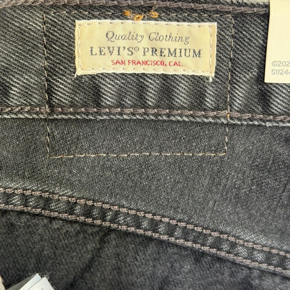 Levi's Premium Ribcage Wide Leg Women's Jeans 32 X 30 Black Big “E” New NWT - Picture 4 of 9